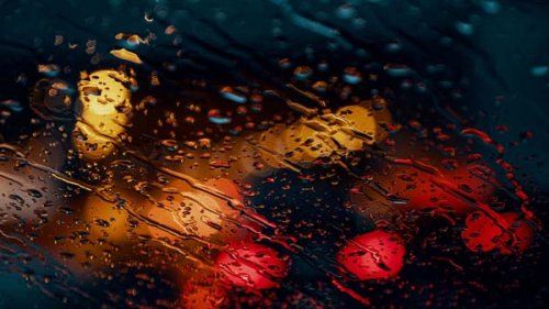 Regndråber på bilrude